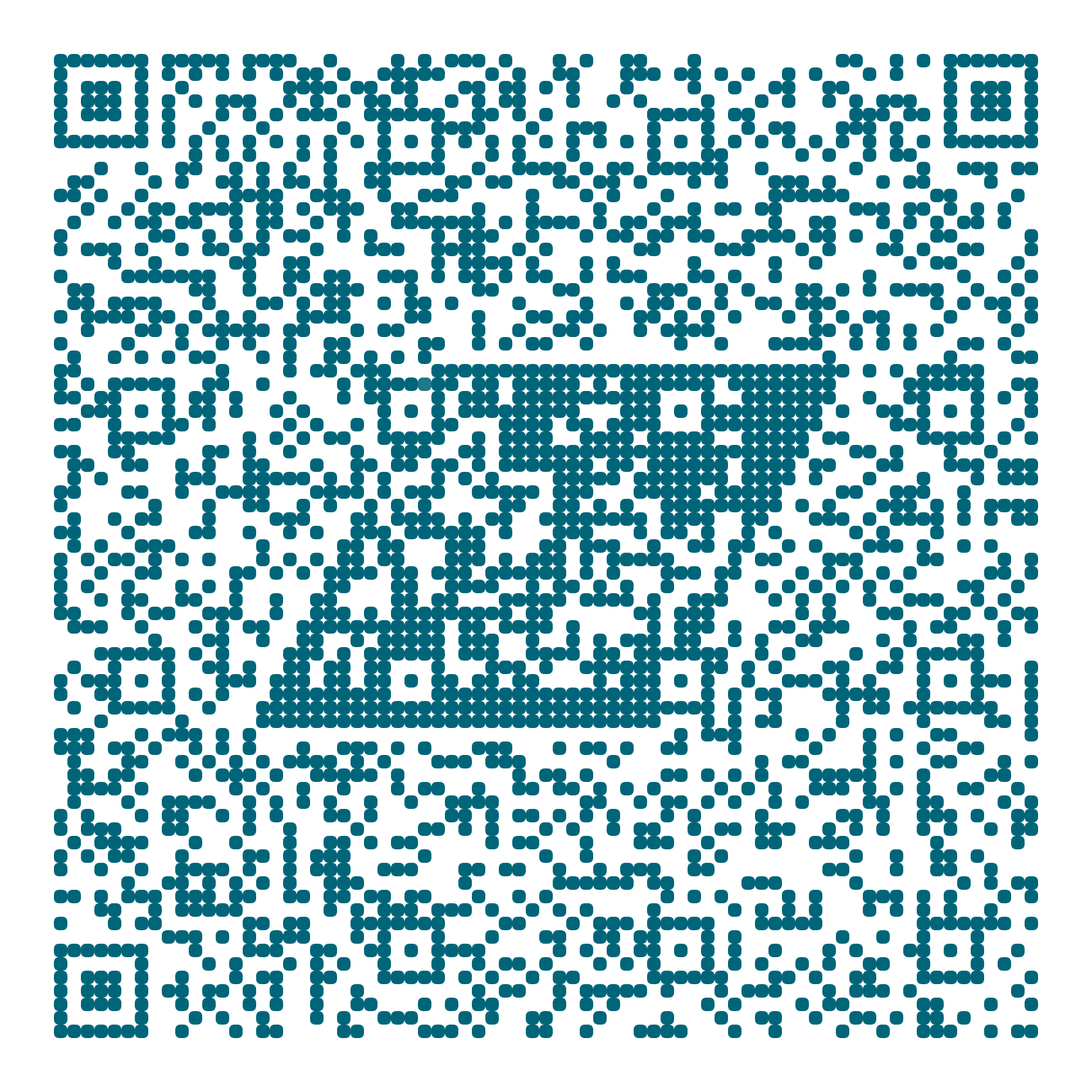 QR code with the bandcamp.com logo built into the pattern, made with MosaicQR