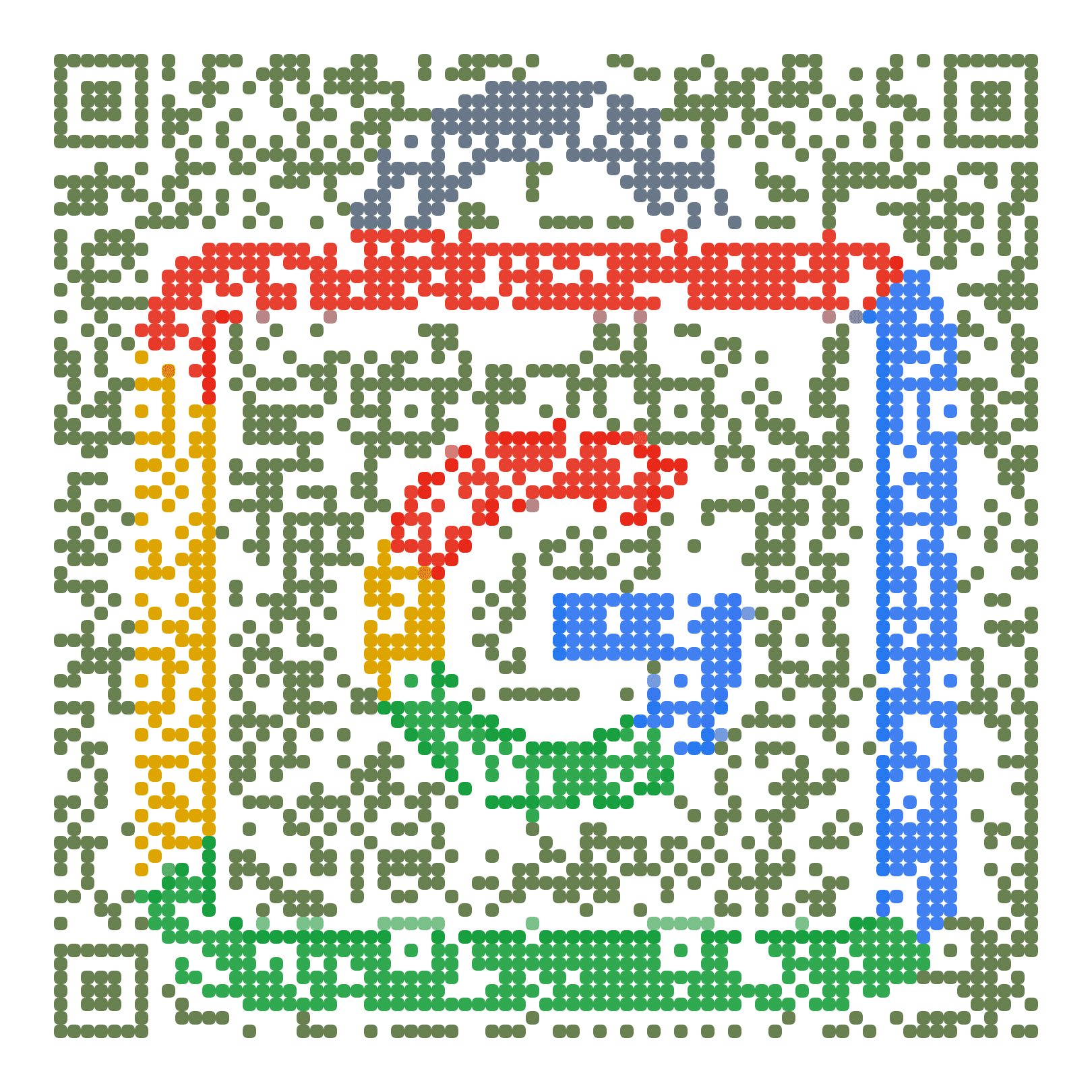 QR code with the fitbit.com logo built into the pattern, made with MosaicQR