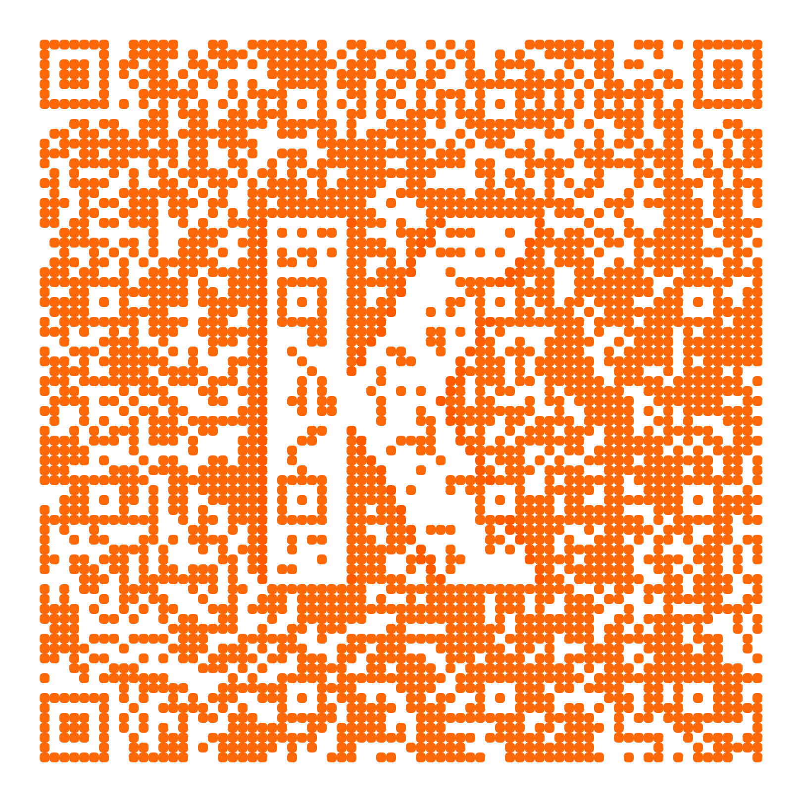 QR code with the kayak.com logo built into the pattern, made with MosaicQR