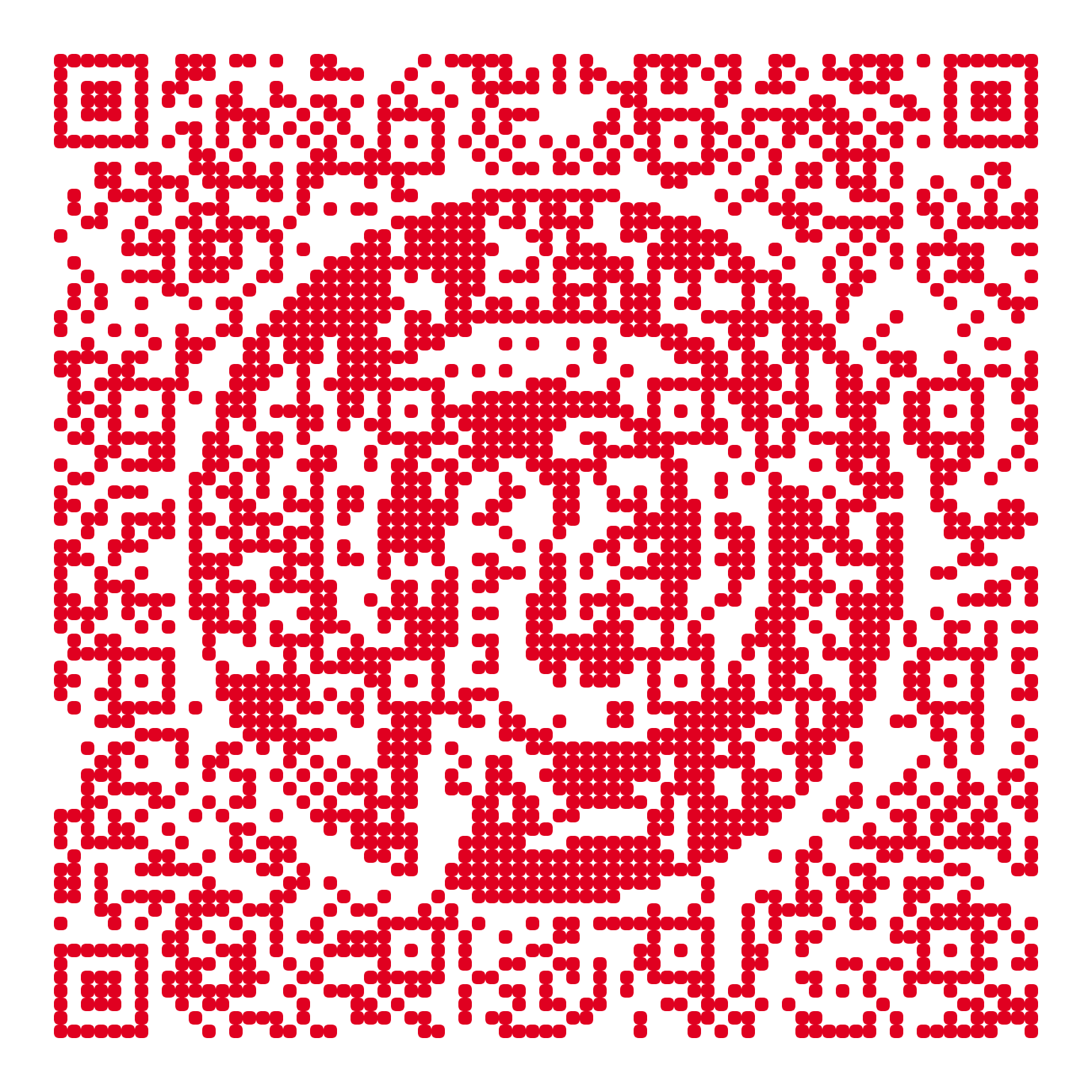 QR code with the pinterest.com logo built into the pattern, made with MosaicQR